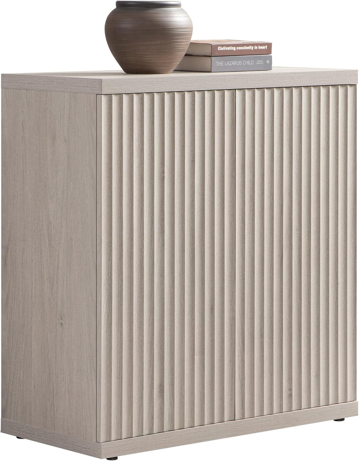 SICOTAS Buffet Cabinet with Storage Accent Sideboard Modern Credenza with Doors & Shelves Fluted Media Console Mid Century Coffee Bar Table for Living Room Kitchen Dining Room Hallway(3PCS)