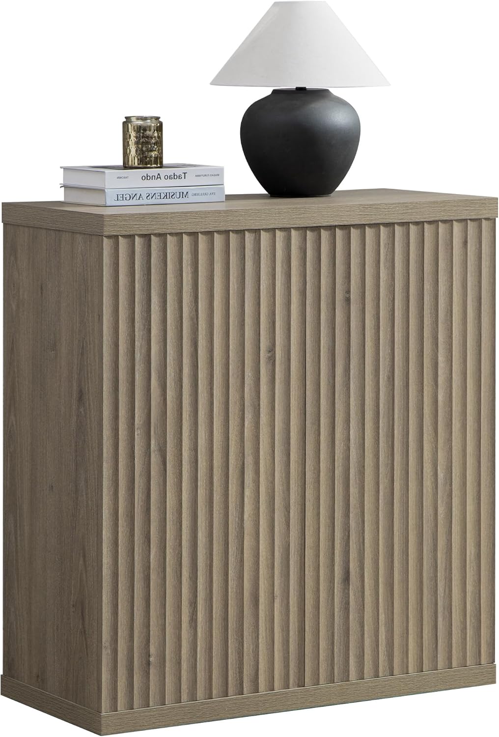 SICOTAS Buffet Cabinet with Storage Accent Sideboard Modern Credenza with Doors & Shelves Fluted Media Console Mid Century Coffee Bar Table for Living Room Kitchen Dining Room Hallway(3PCS)